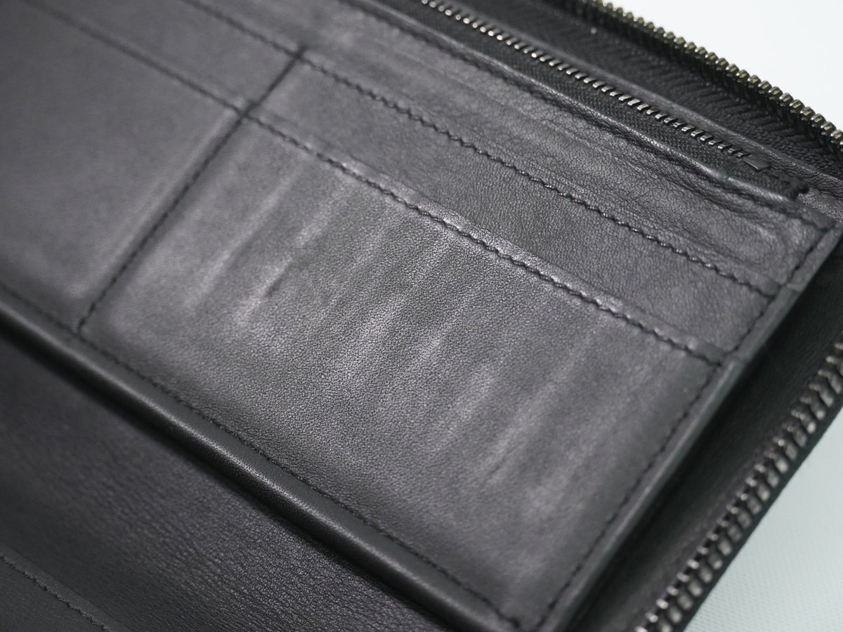 Louis Vuitton Zippy Monogram Shadow Leather, Black, Leather, Wallet