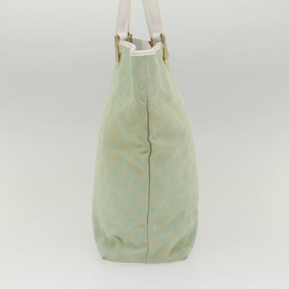Gucci Vintage Bucket Shopping Tote GG Canvas and leather, Blue, Canvas, Tote Bag