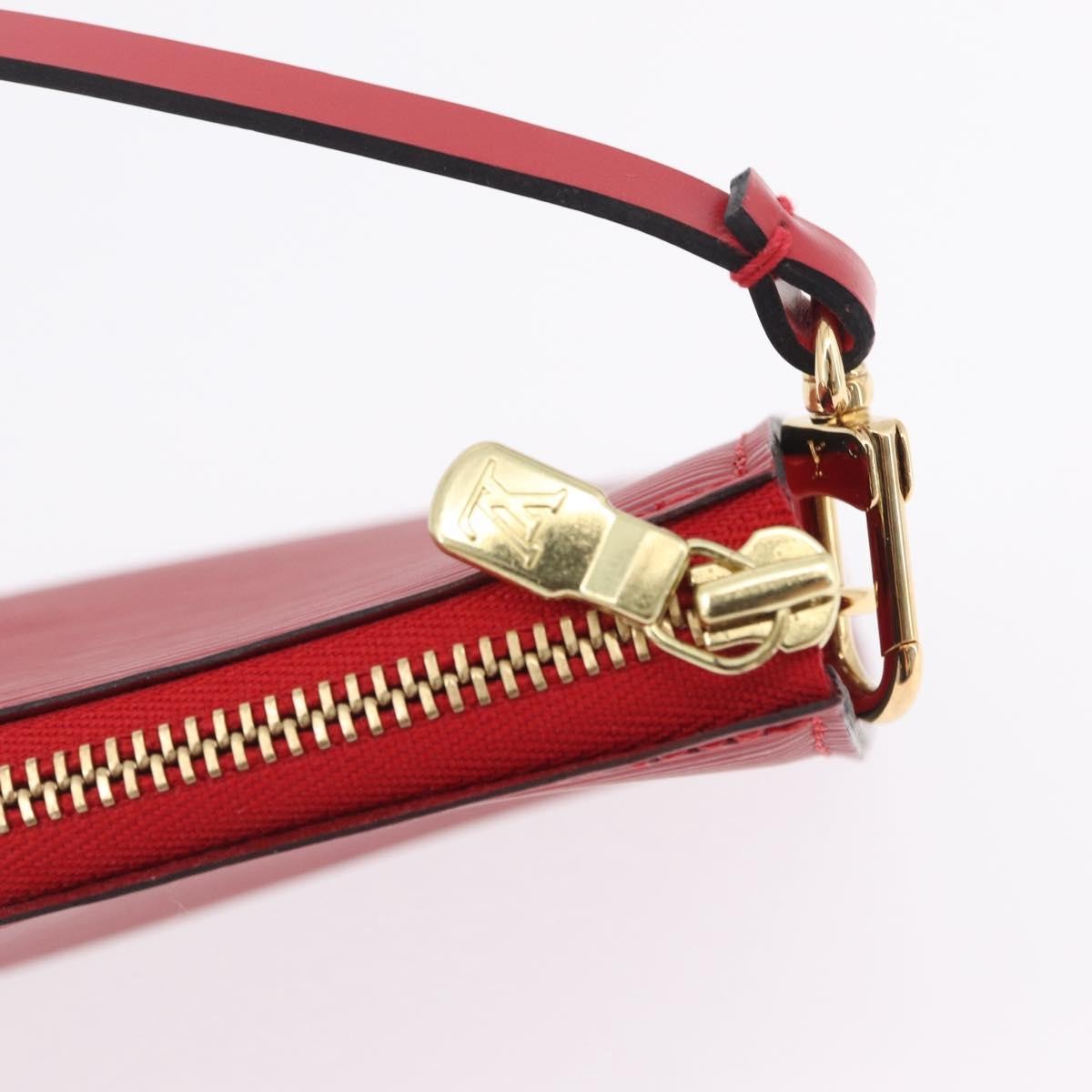 Louis Vuitton Pochette Accessoires Epi Leather, Red, Leather, Clutch
