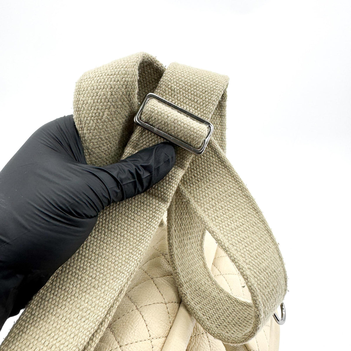 Chanel Sport Line Double Pocket Zip Messenger Leather, Beige, Leather, Crossbody Bag