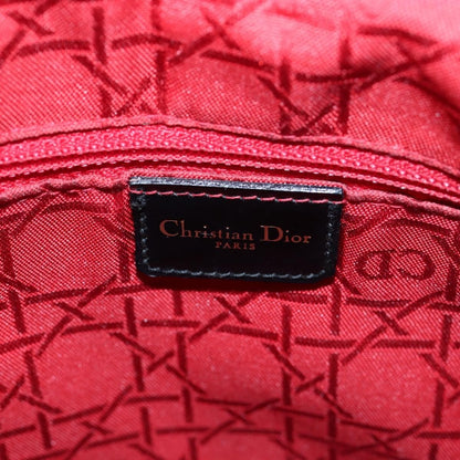 Christian Dior Lady Dior Cannage, Black, Patent Leather, Handbag
