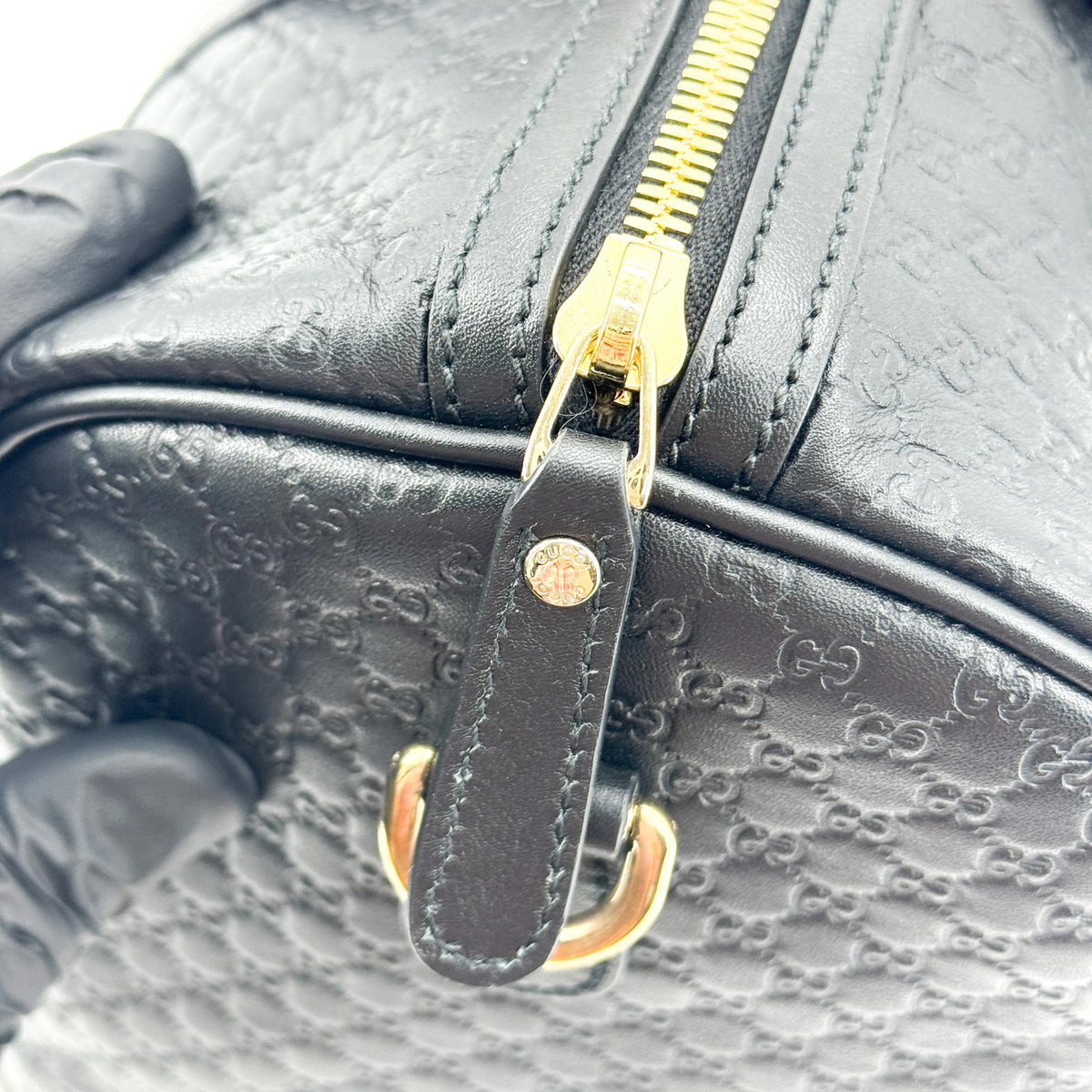 Gucci Joy Boston Microguccissima Leather, Black, Leather, Handbag