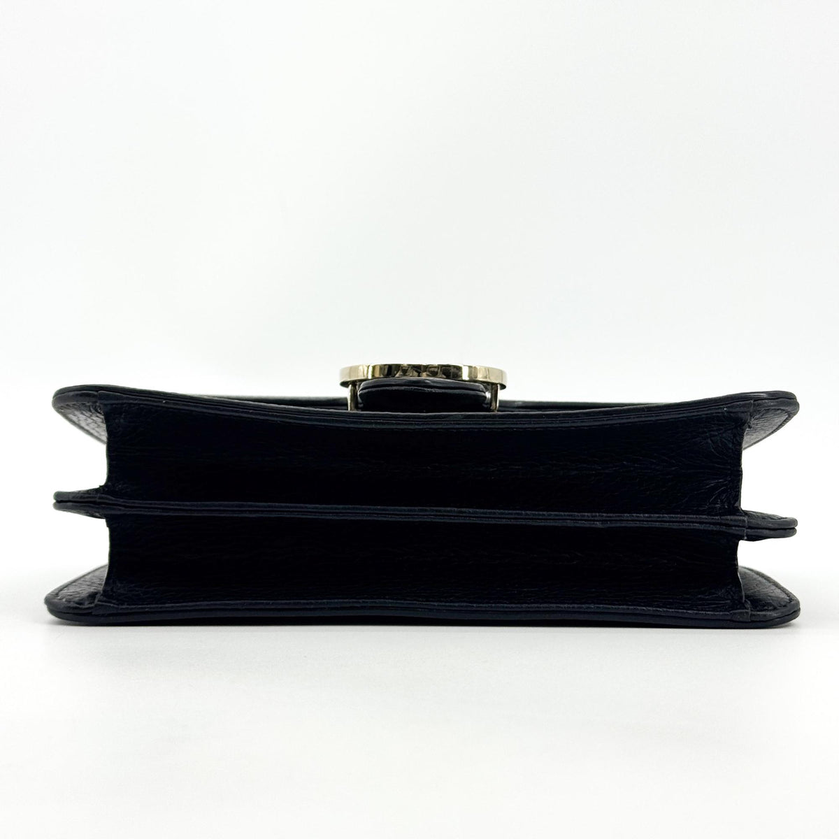 Gucci Interlocking Leather, Black, Leather, Shoulder Bag
