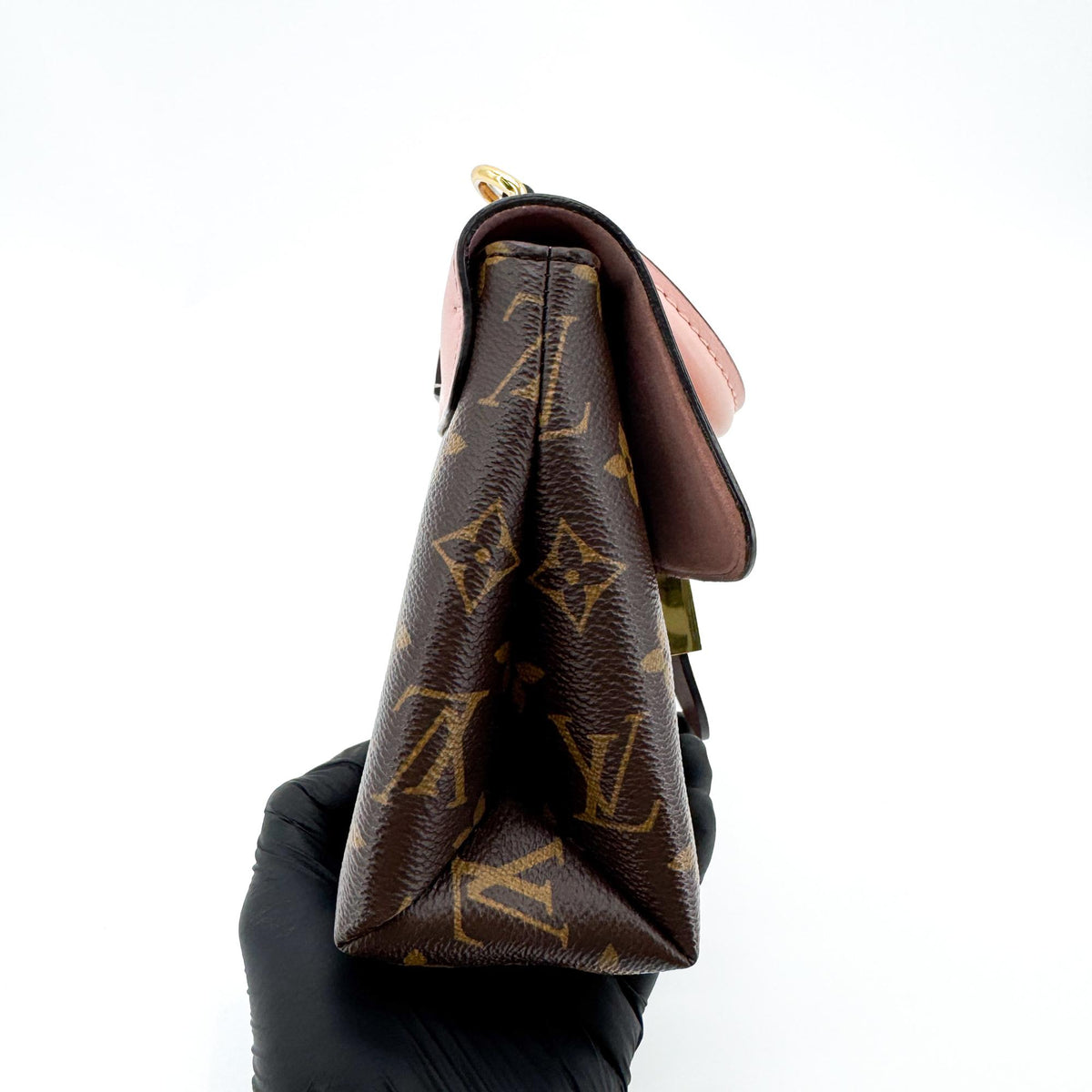 Louis Vuitton Braided Handle Locky Monogram Canvas with Leather, Brown, Canvas, Handbag