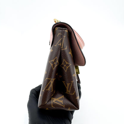 Louis Vuitton Braided Handle Locky Monogram Canvas with Leather, Brown, Canvas, Handbag