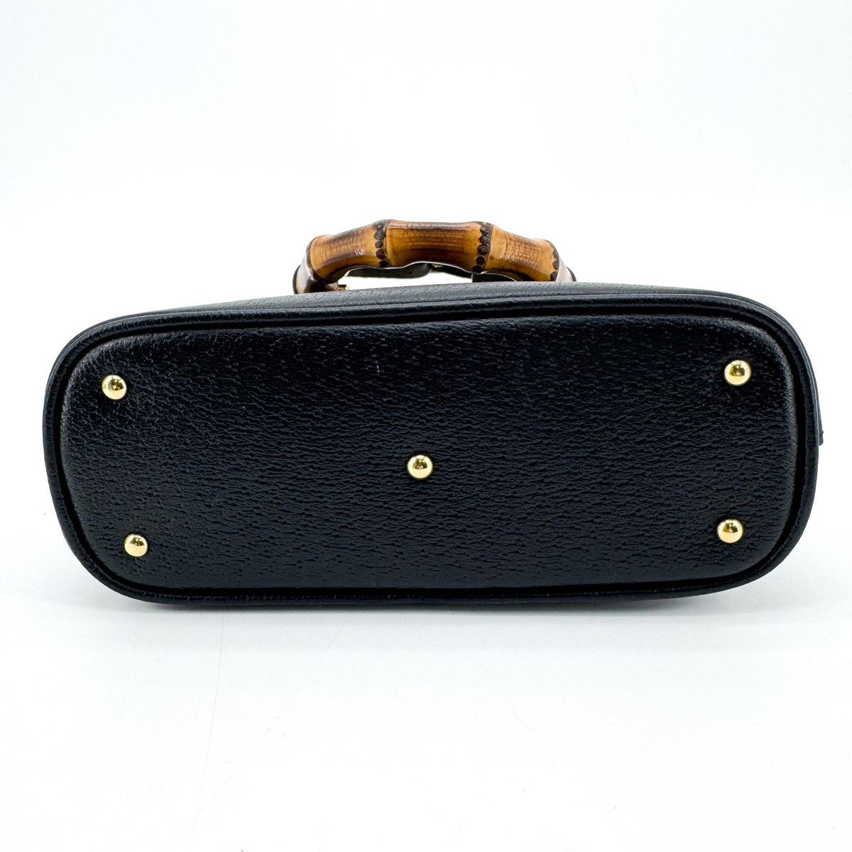 Gucci Diana NM Bamboo Dome Top Handle Leather, Black, Leather, Handbag