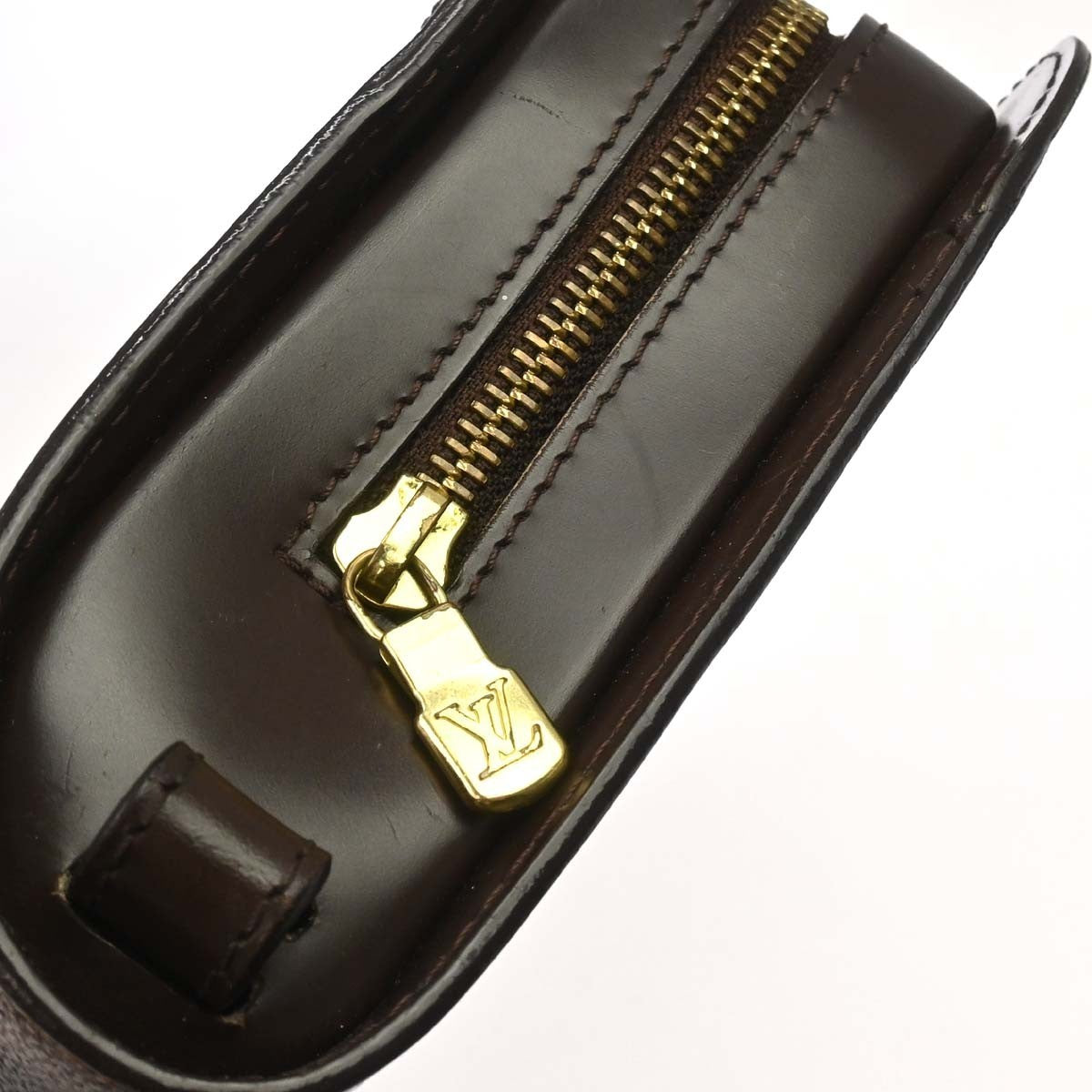Louis Vuitton Pochette Saint Louis Damier, Brown, Canvas, Clutch