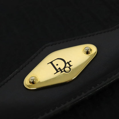 Christian Dior Vintage Trotteur Chain Canvas, Black, Canvas, Shoulder Bag