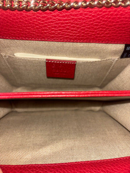 Gucci Interlocking Leather, Burgundy, Leather, Shoulder Bag