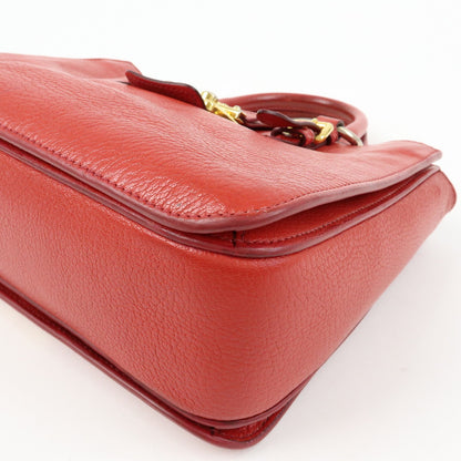 Miu Miu Madras Convertible Lock Leather, Red, Leather, Tote Bag