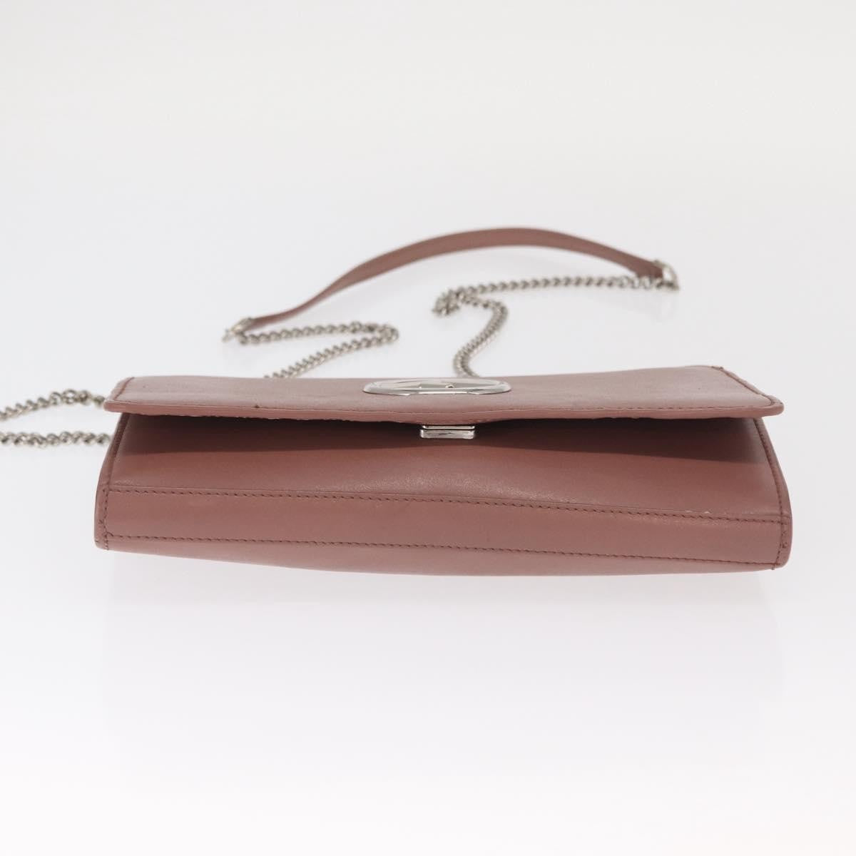 Fendi F is Fendi Wallet on Chain Leather, Pink, Leather, Shoulder Bag
