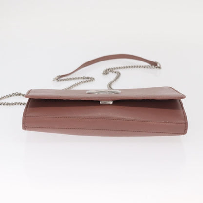 Fendi F is Fendi Wallet on Chain Leather, Pink, Leather, Shoulder Bag
