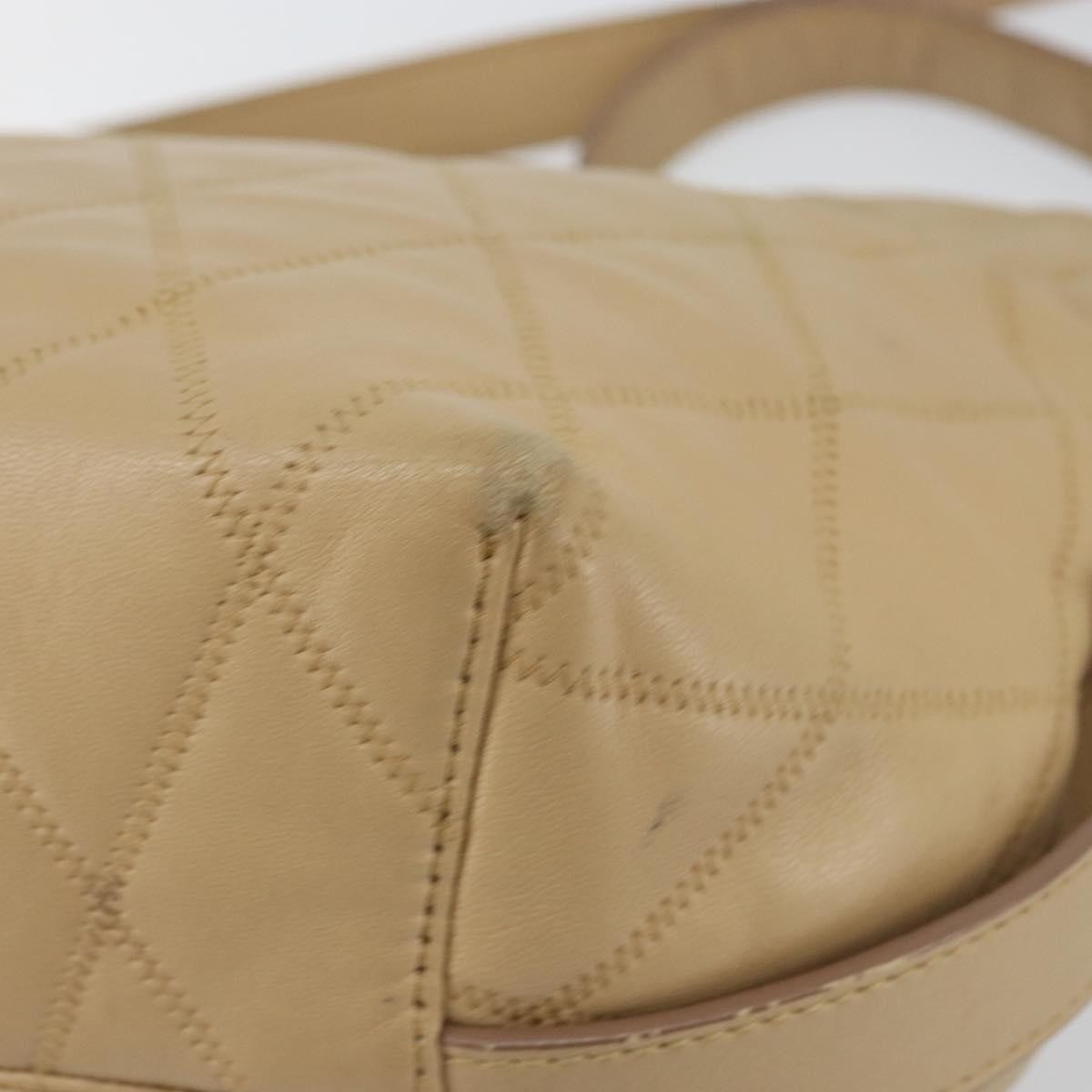 Givenchy GV Bucket Quilted Leather, Beige, Leather, Shoulder Bag