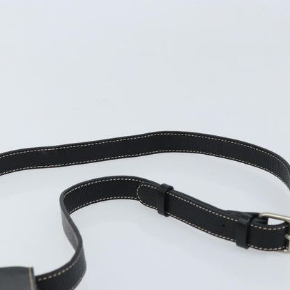 Celine Vintage Circle Logo Leather, Black, Leather, Crossbody Bag