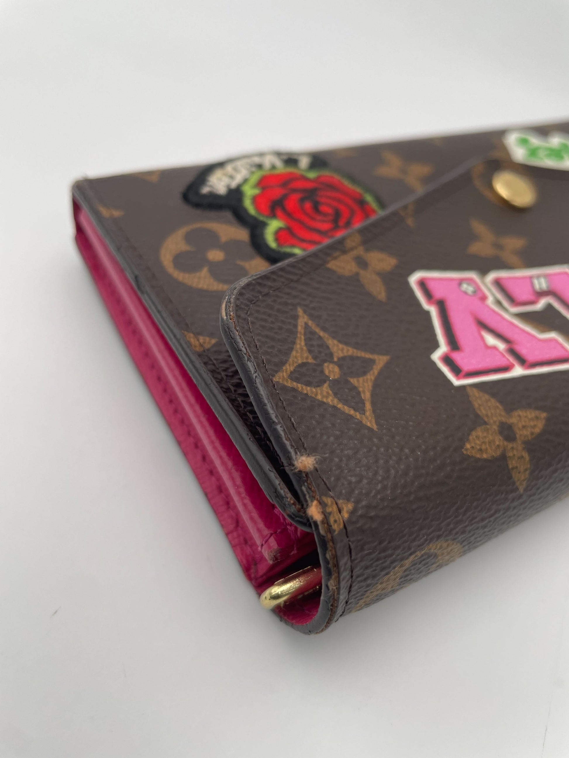 Louis Vuitton Portefeuille Sarah Wallet Monogram Empreinte, BROWN, CANVAS, Wallets