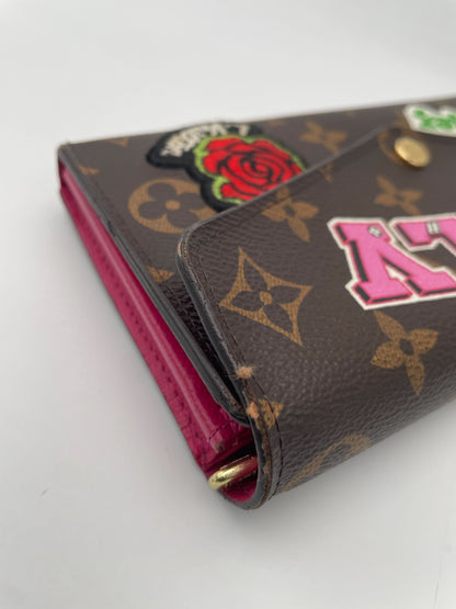 Louis Vuitton Portefeuille Sarah Wallet Monogram Empreinte, BROWN, CANVAS, Wallets