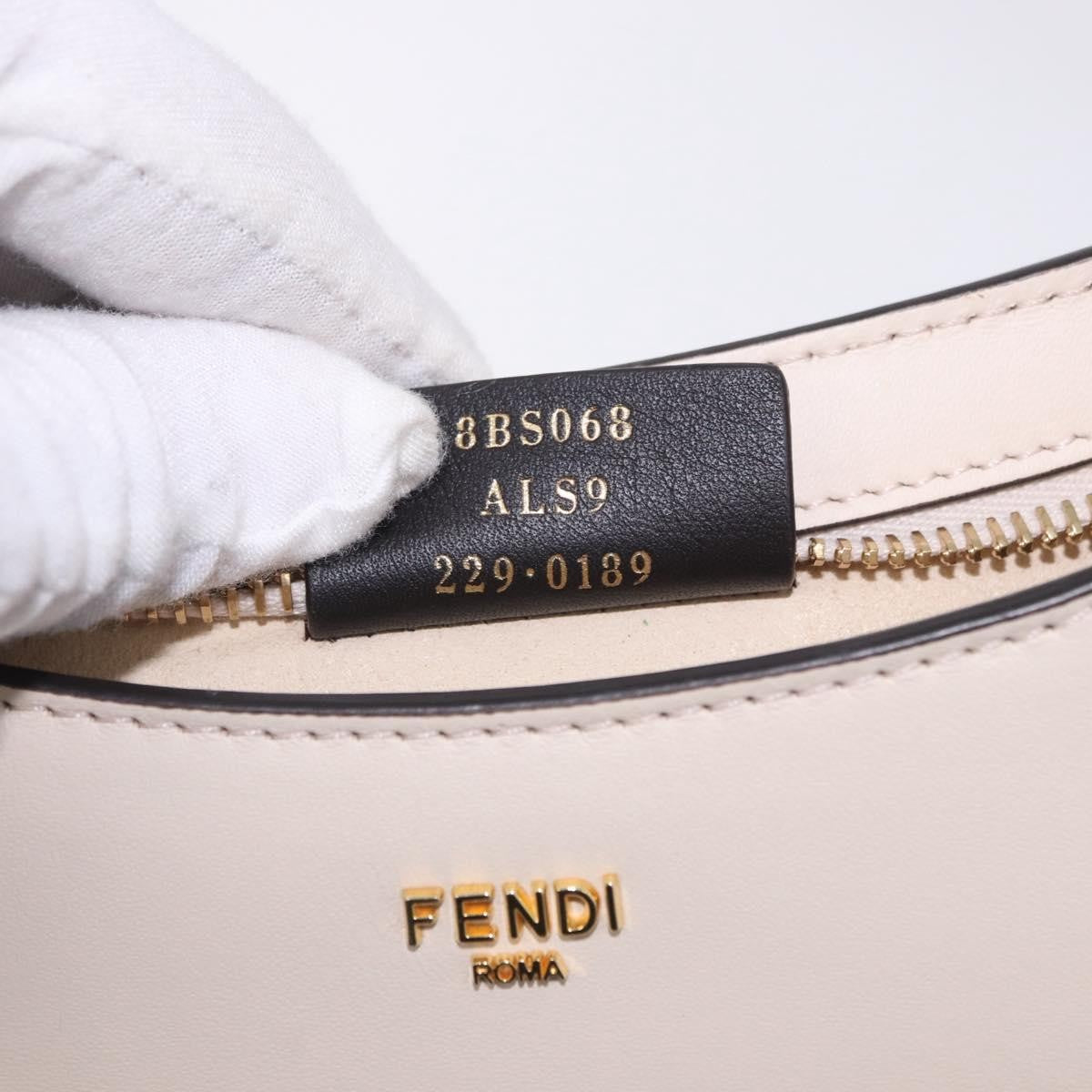 Fendi O'Lock Swing Leather with Fur, White, Leather, Shoulder Bag