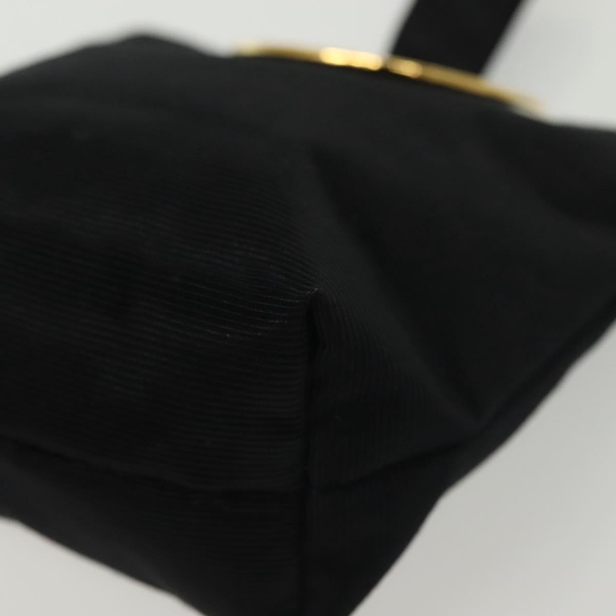 Celine Circle Logo Pouch Nylon, Black, Nylon, Clutch