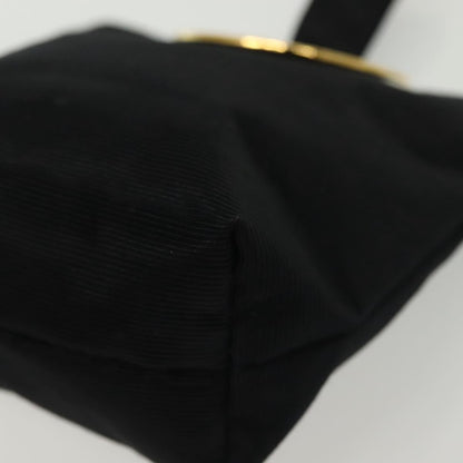Celine Circle Logo Pouch Nylon, Black, Nylon, Clutch