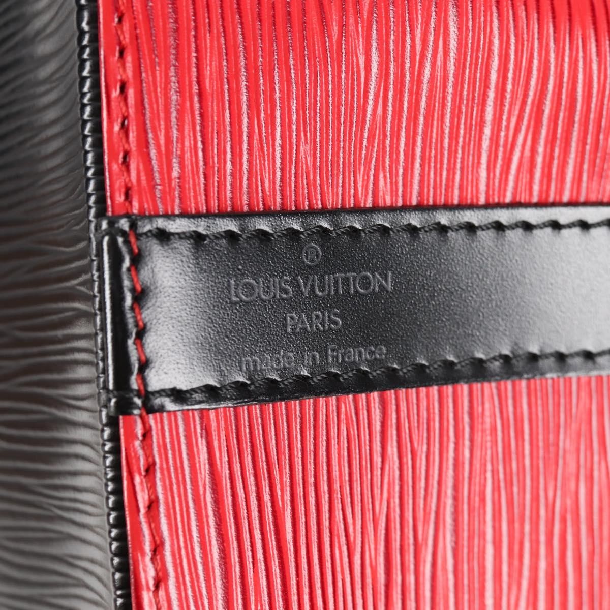 Louis Vuitton Bicolor Petit Noe Epi Leather, Red, Leather, Handbag