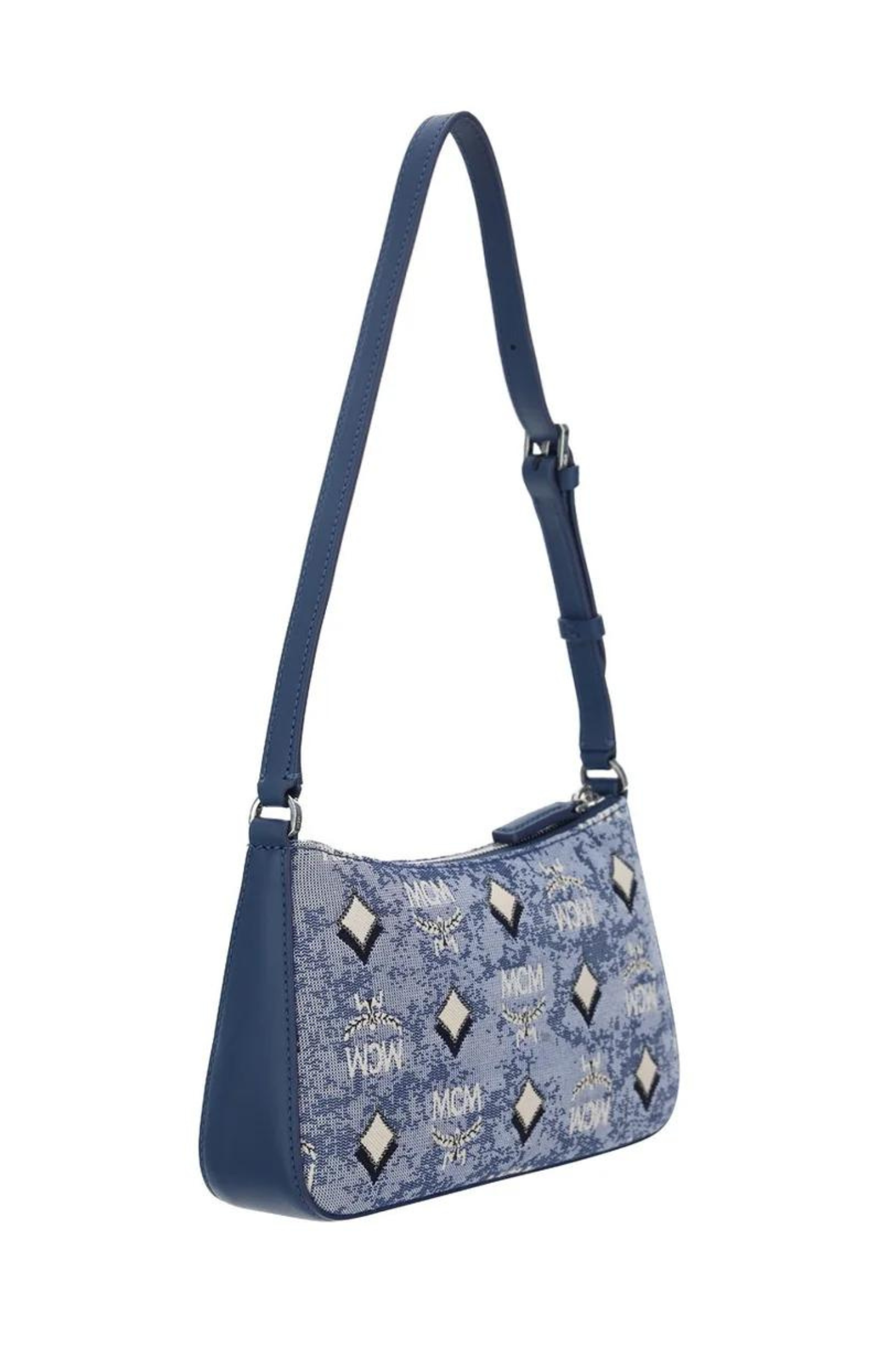 Mini Aren Shoulder Bag in Vintage Monogram Jacquard Blue