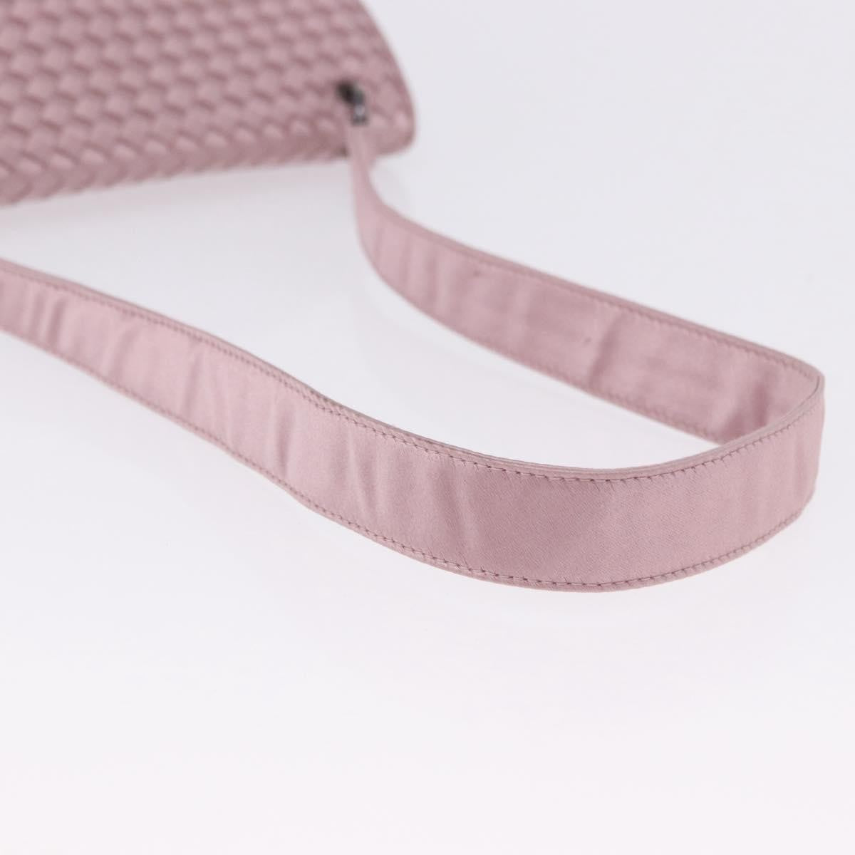 Bottega Veneta Flap Intrecciato Satin, Pink, Satin, Shoulder Bag