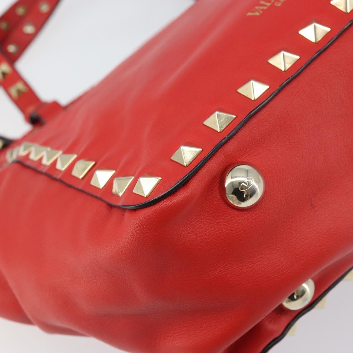 Valentino Garavani Rockstud Tote Soft Leather, Red, Leather, Tote Bag