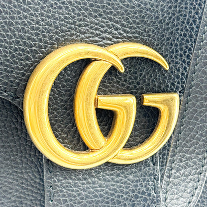 Gucci GG Marmont Top Handle Leather, Black, Leather, Handbag