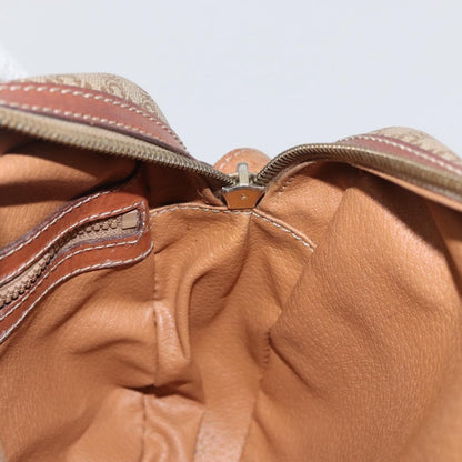 Celine Vintage Macadam Canvas and Leather, Beige, Canvas, Shoulder Bag