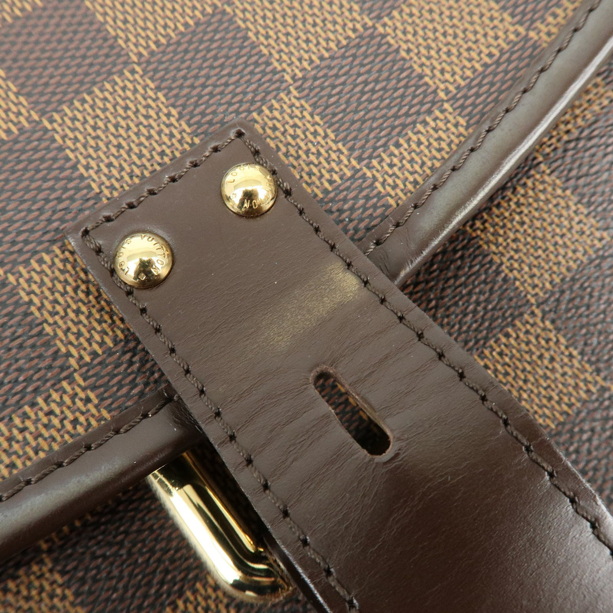 Louis Vuitton Highbury Damier, Brown, Canvas, Handbag