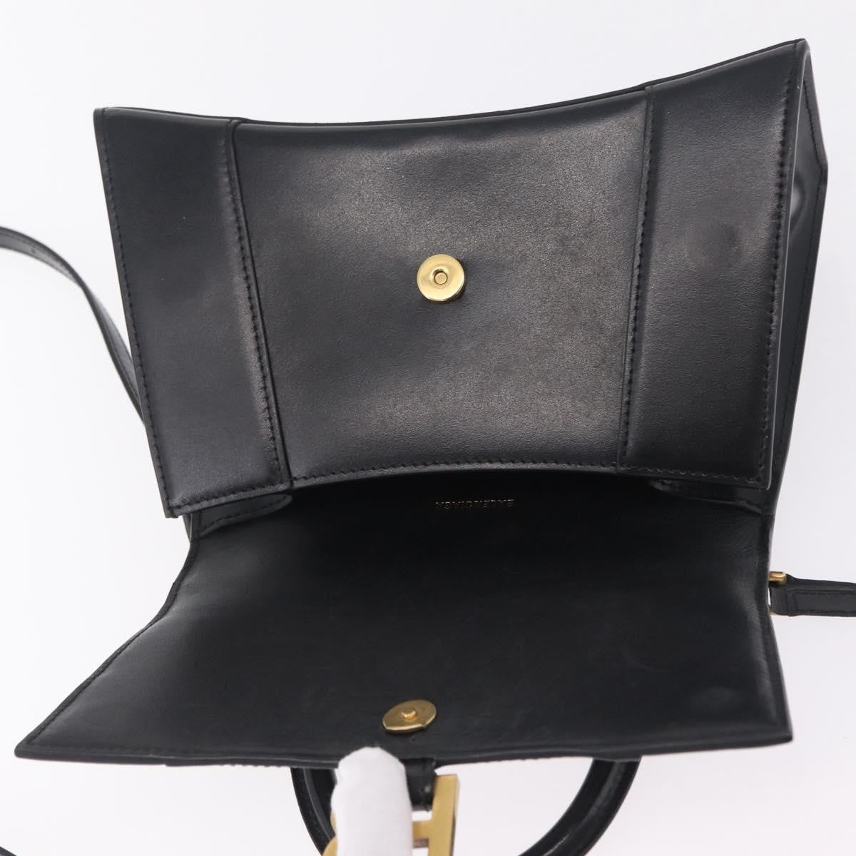 Balenciaga Graffiti Hourglass Top Handle Leather, Black, Leather, Handbag