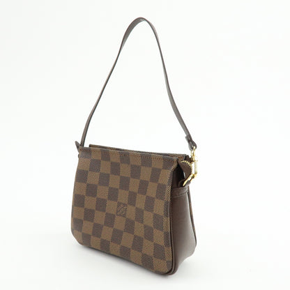 Louis Vuitton Trousse Make Up Damier, Brown, Canvas, Clutch