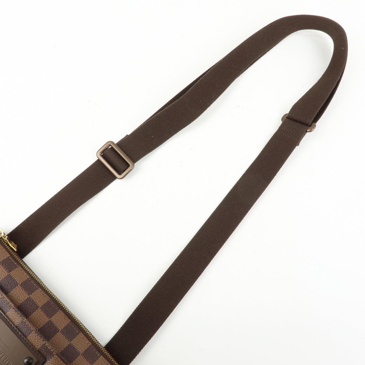 Louis Vuitton Brooklyn Pochette Plate Damier, Brown, Canvas, Clutch