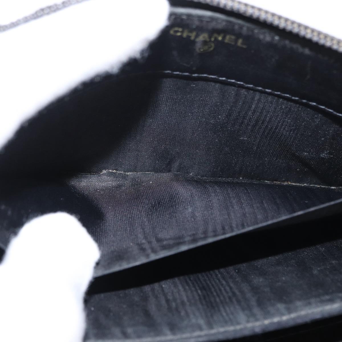 Chanel CC Zip Around Wallet Stitched Lambskin, BLACK, LEATHER, Wallets