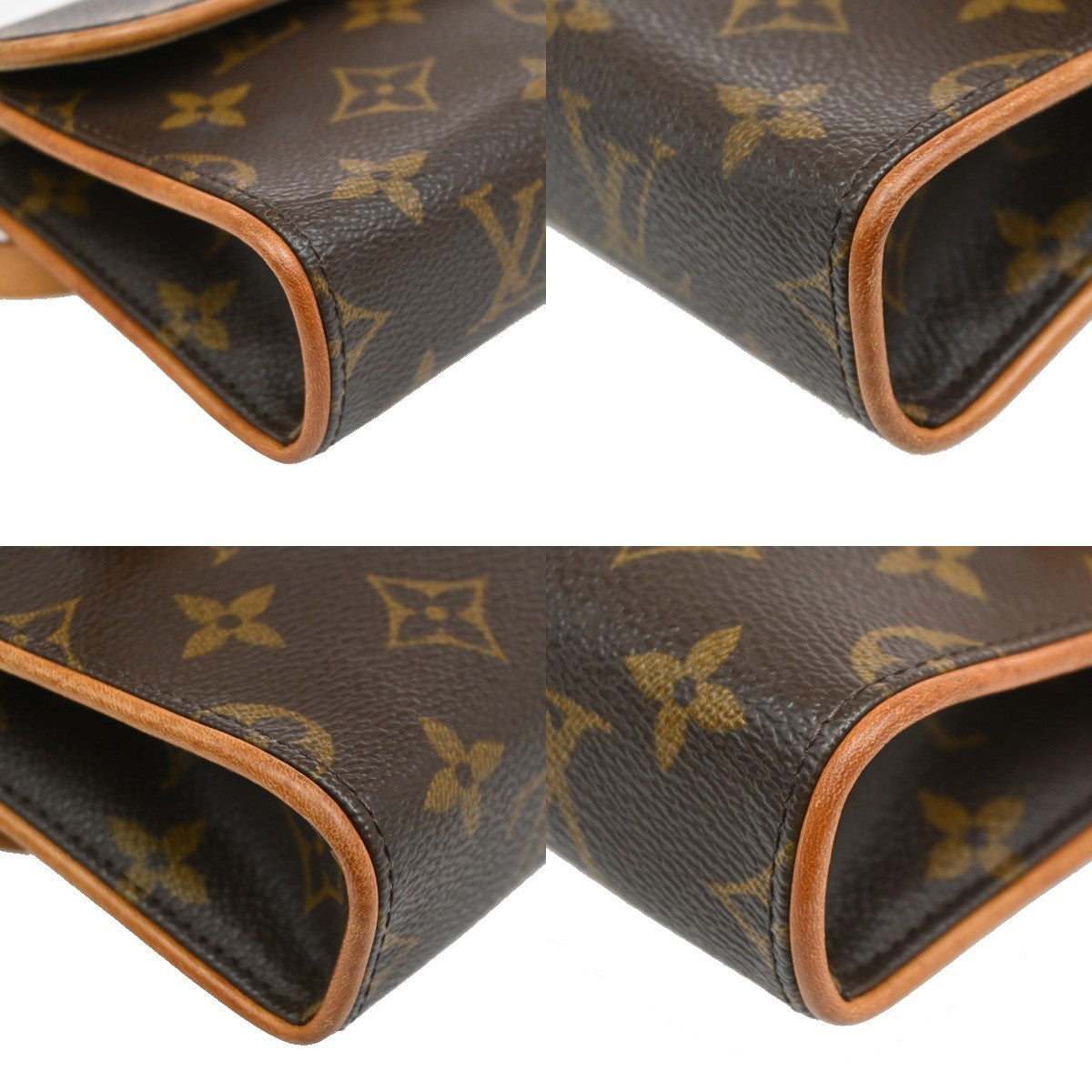 Louis Vuitton Florentine Pochette Canvas, Brown, Canvas, Clutch