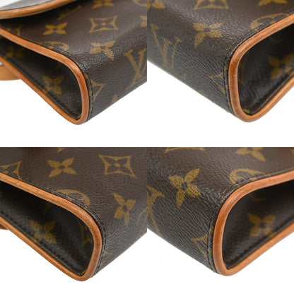 Louis Vuitton Florentine Pochette Canvas, Brown, Canvas, Clutch
