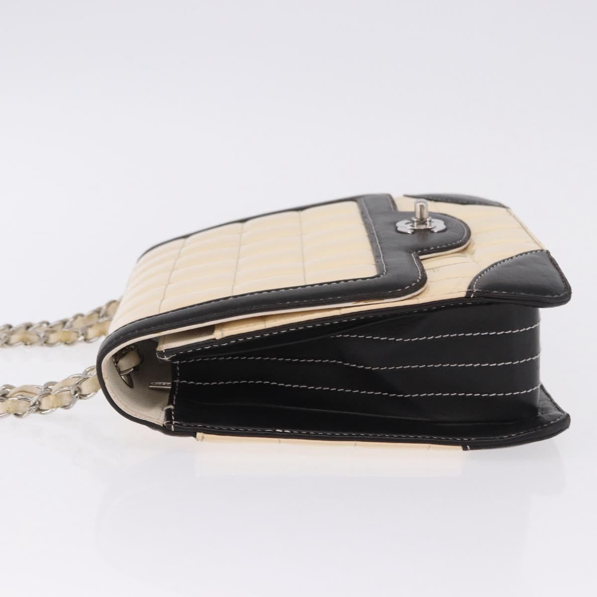 Chanel Vintage Chocolate Bar CC Flap Patent leather, Beige, Patent Leather, Shoulder Bag