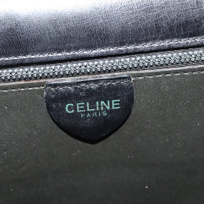 Celine Gancini Leather, Black, Leather, Handbag