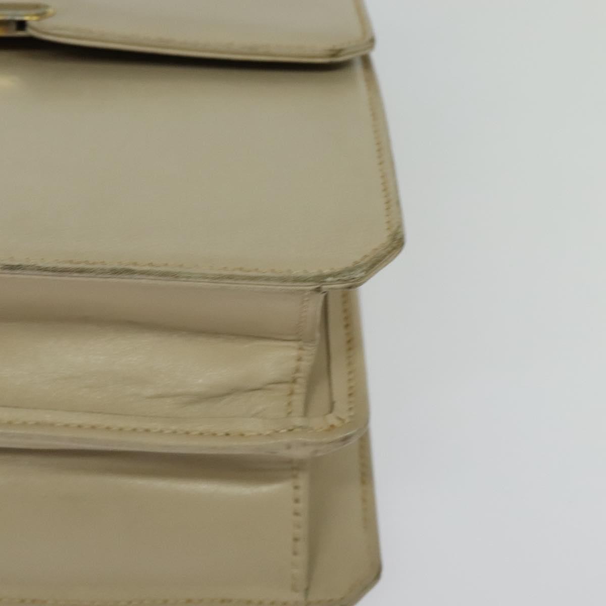 Gucci Vintage Flap Leather, Beige, Leather, Shoulder Bag