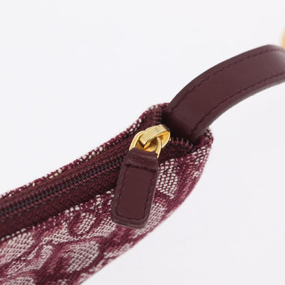 Christian Dior Vintage Saddle Zip Coin Purse Diorissimo Canvas, Red, Canvas, Clutch
