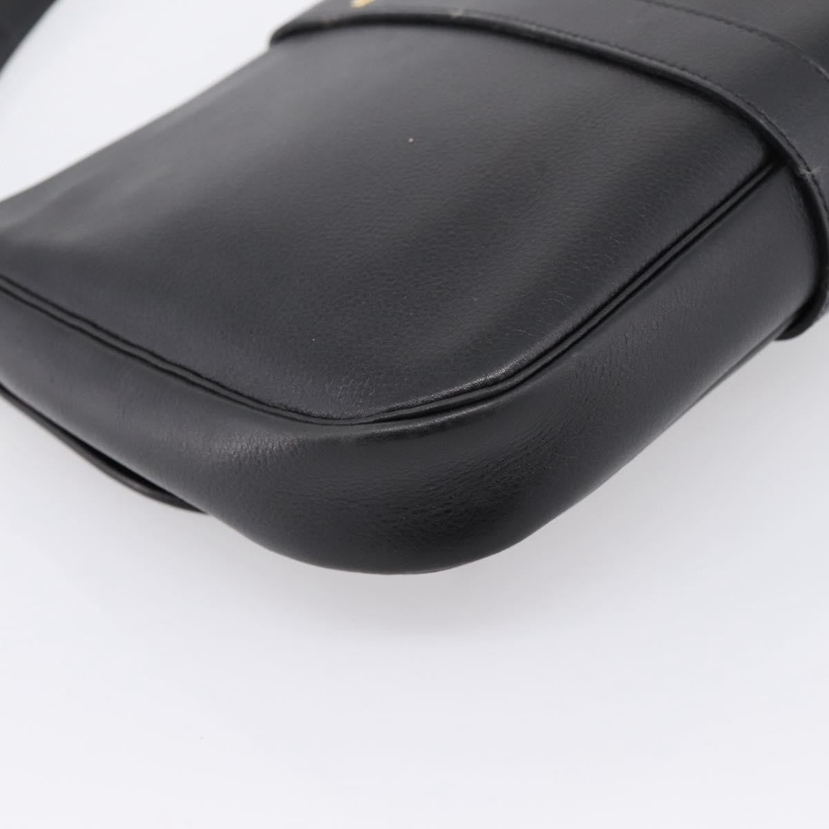 Christian Dior Shoulder Leather, Black, Leather, Shoulder Bag