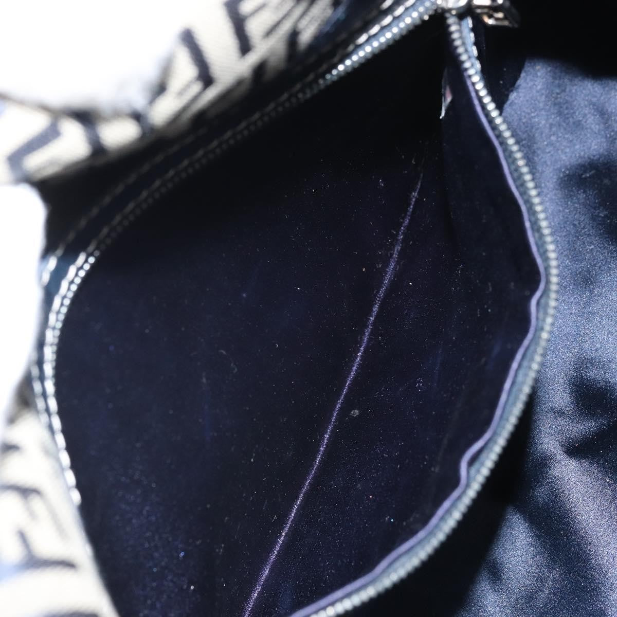 Fendi Mamma Baguette Zucchino canvas, Navy, Canvas, Shoulder Bag