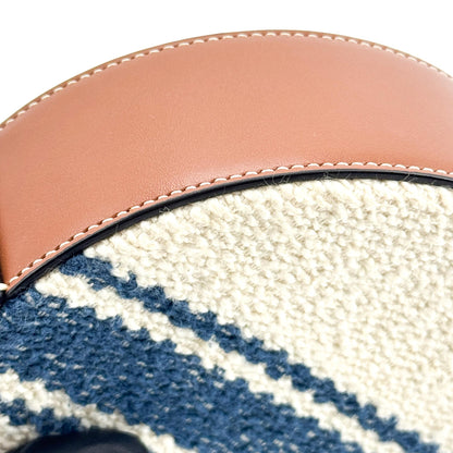 Celine triomphe tambour textile, Navy, Textile, Clutch