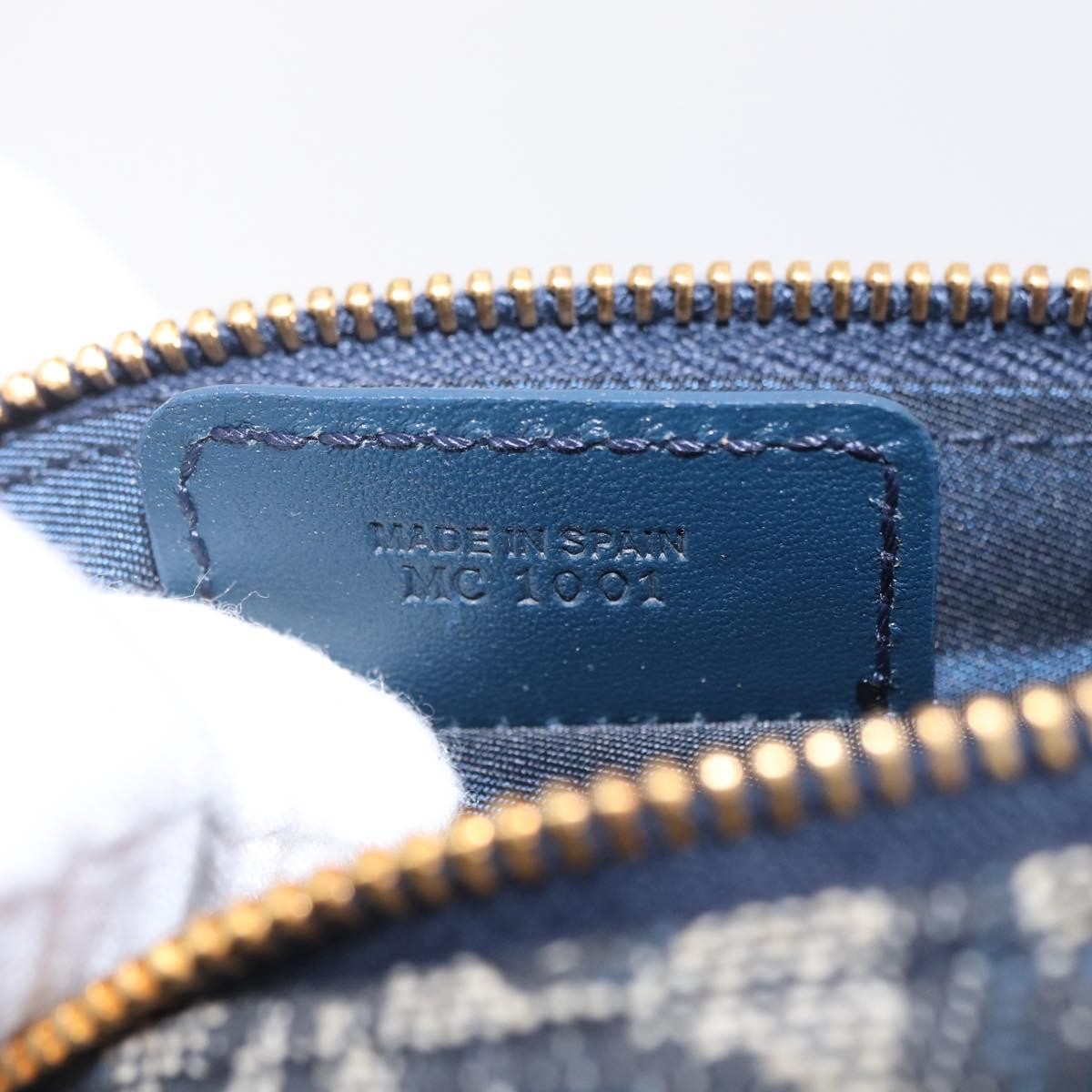 Christian Dior Vintage Saddle Bag Canvas, Navy, Canvas, Clutch