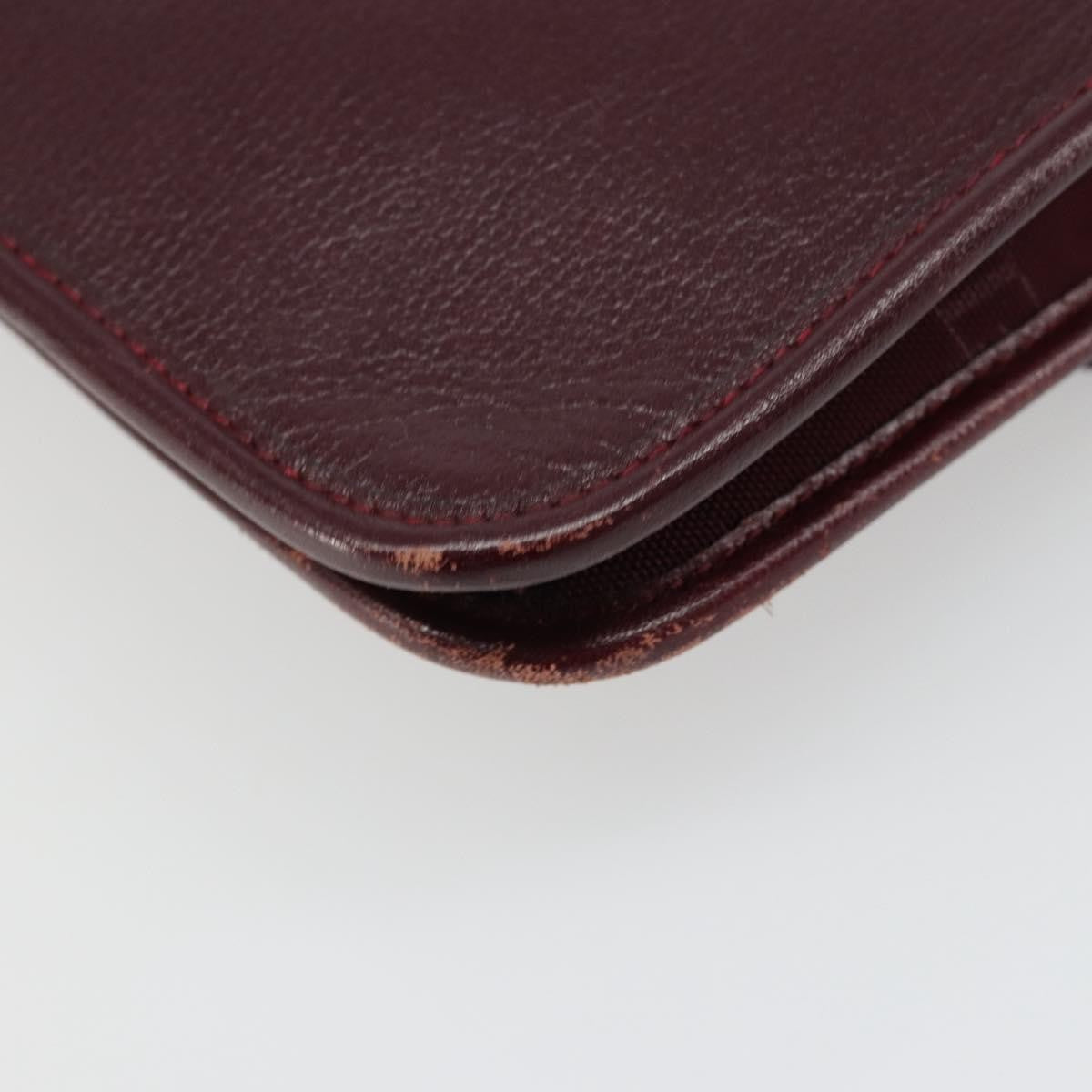 Christian Dior Shoulder Leather, Burgundy, Leather, Shoulder Bag
