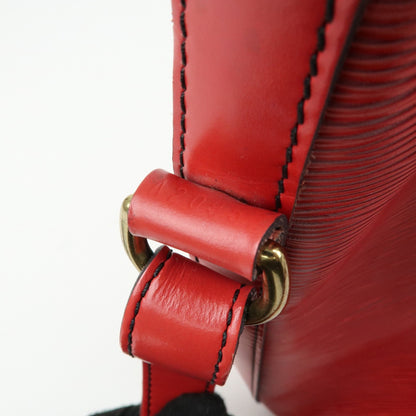 Louis Vuitton Petit Noe Epi Leather, Red, Leather, Handbag