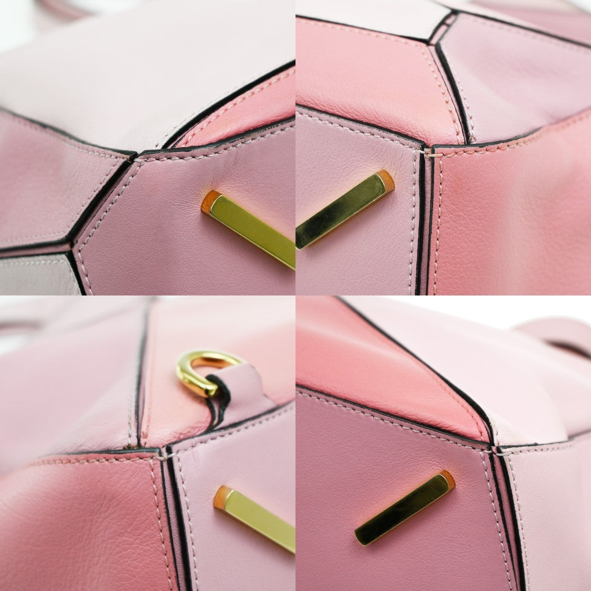 Loewe Puzzle Leather, Pink, Leather, Handbag