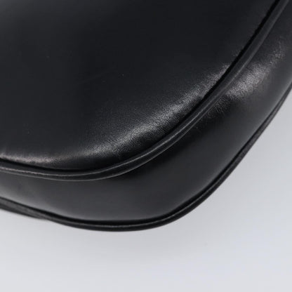 Celine Flap Shoulder Leather, Black, Leather, Shoulder Bag