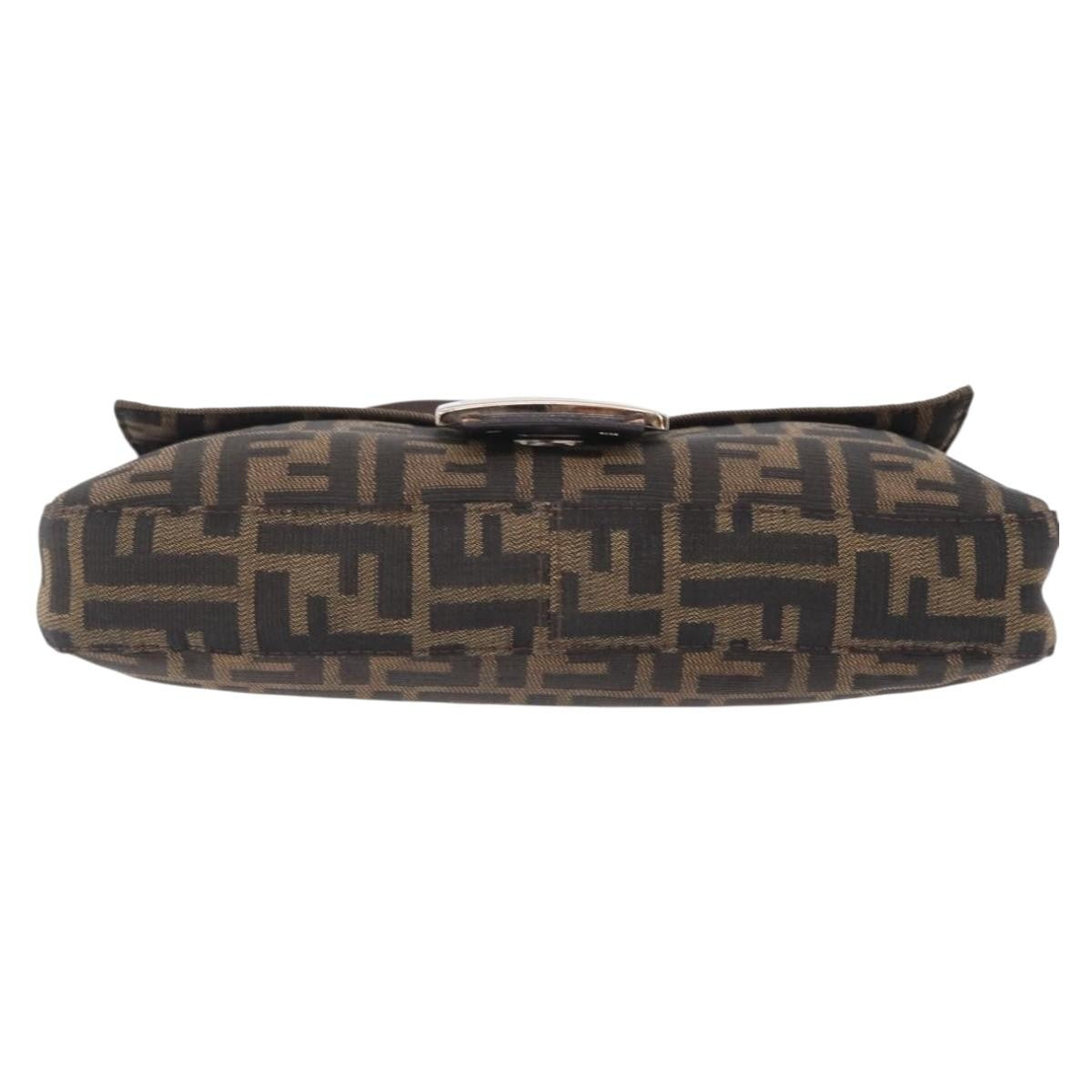Fendi Baguette Zucca Canvas, Brown, Canvas, Handbag