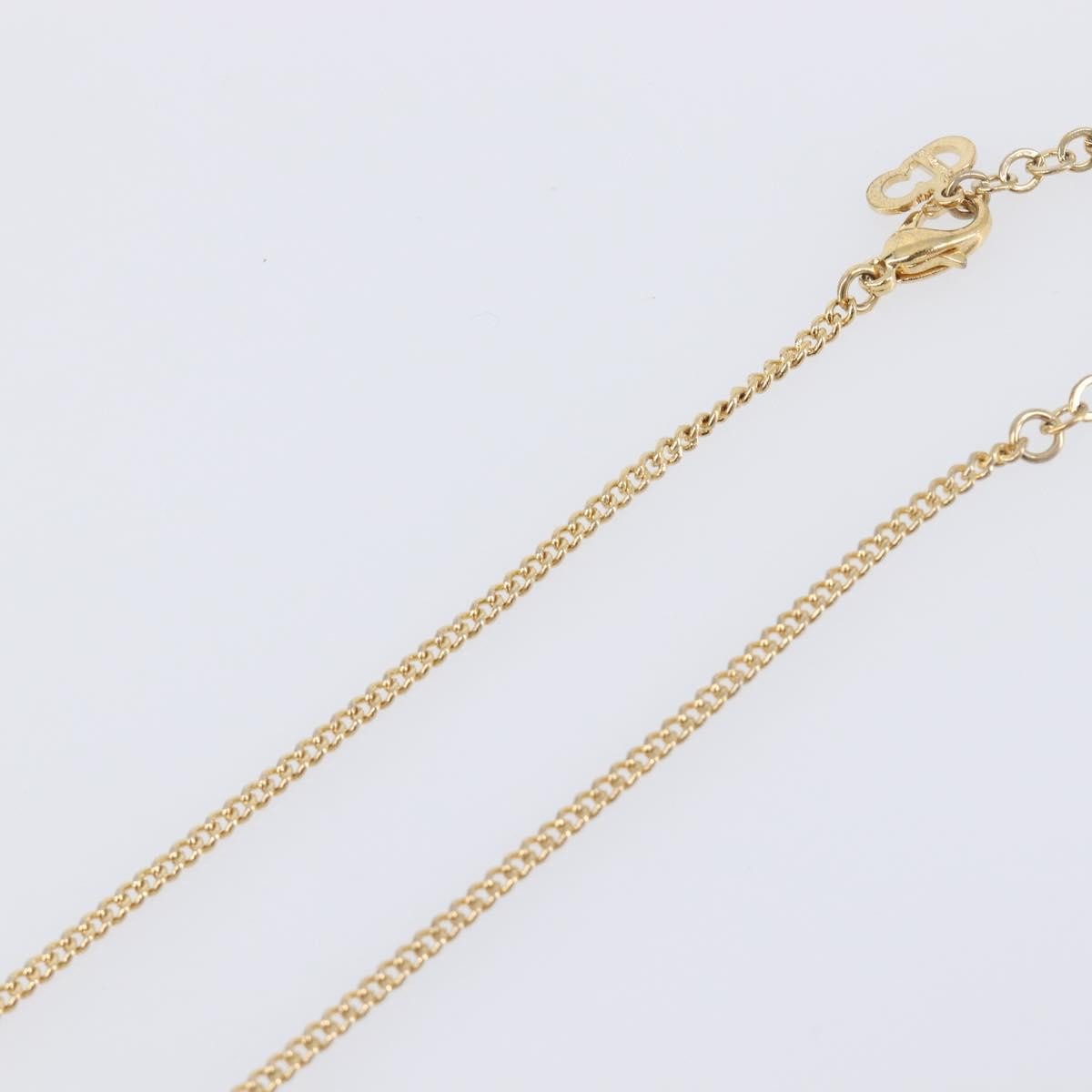 Christian Dior Clair D Lune Pendant Metal with Crystals, Gold, Metal, Necklace